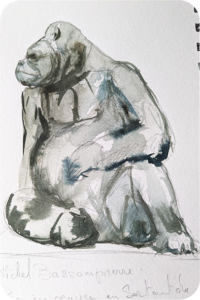 gorille dos argenté de Michel Bassompierre