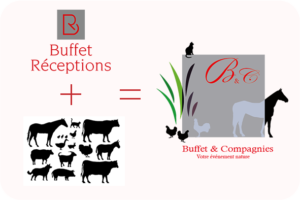 logo refonte entre deux entreprises Buffet Réception